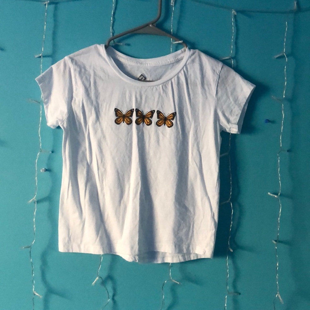 butterfly print T-shirt